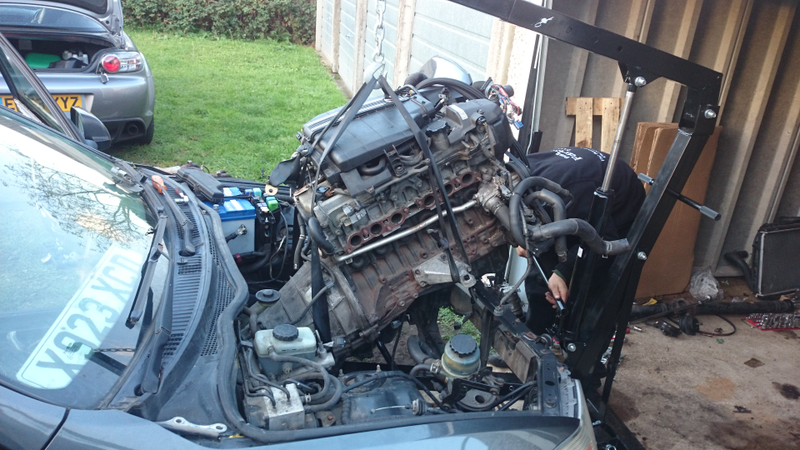 However the front radiator/bonnet catch ended up getting moved to give us the leverage needed.